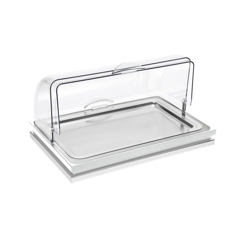 Plateau Réfrigéré Or Acier Inox - 8.6" Pour Buffet Froid Fruits Seafood